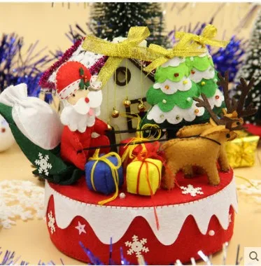 Trojan horse eight tone box Felt kit Non-woven cloth Craft DIY Sewing set Felt Handwork Material DIY needlework supplies
