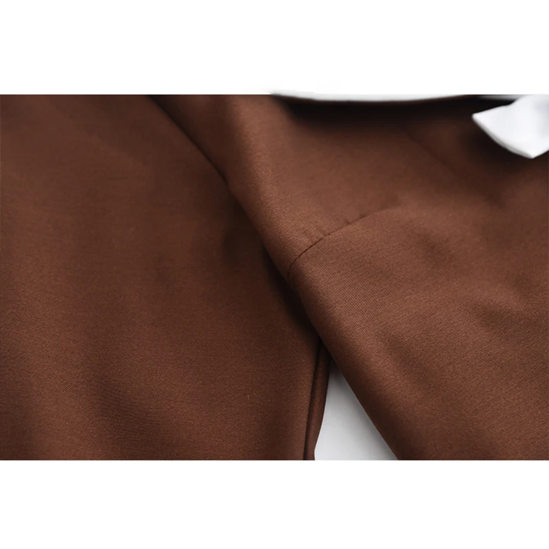 Coffee brown Japanese/Korean Sailor Suit Cosplay Costumes School Uniforms Long sleeve JK Student Clothing Top+Skirts+bow-tie