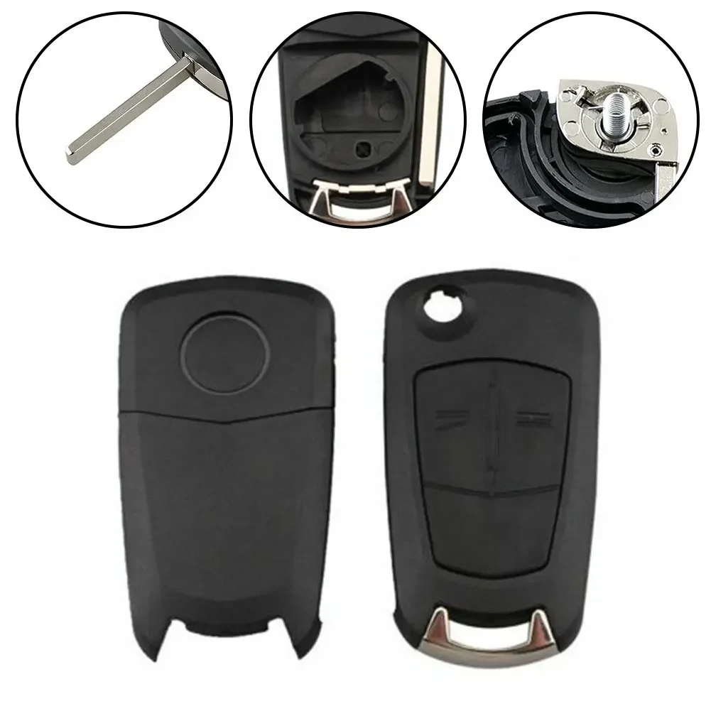 2 Button Remote Flip Key Fob Case 2 Keys Shell Case Accessories for Opel Corsa D Zafira B Astra H Tigra Vehicles
