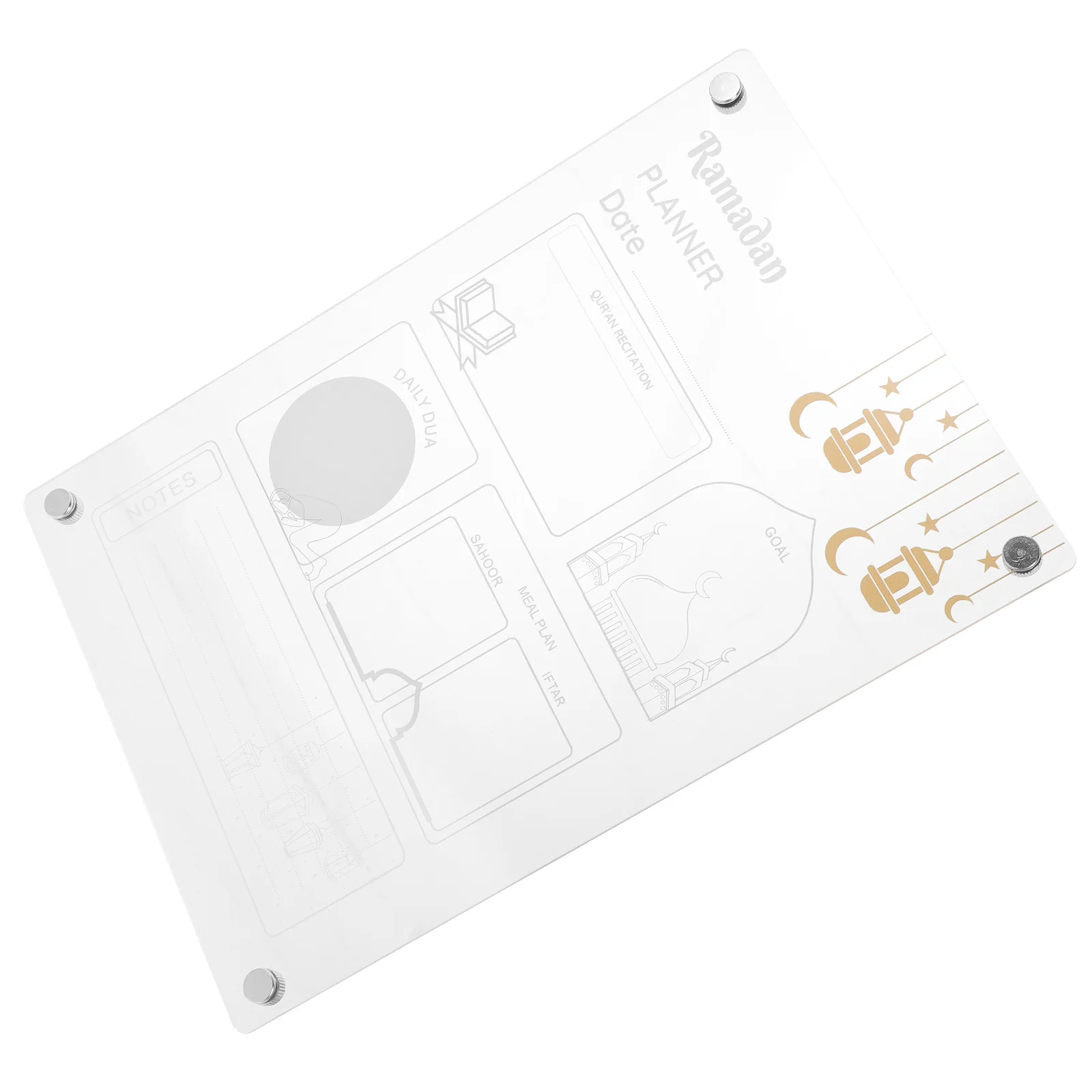 

Acrylic Message Board Dry Erase Boards Practical for Fridge Magnetic Home Reminder Clear Planning Refrigerator
