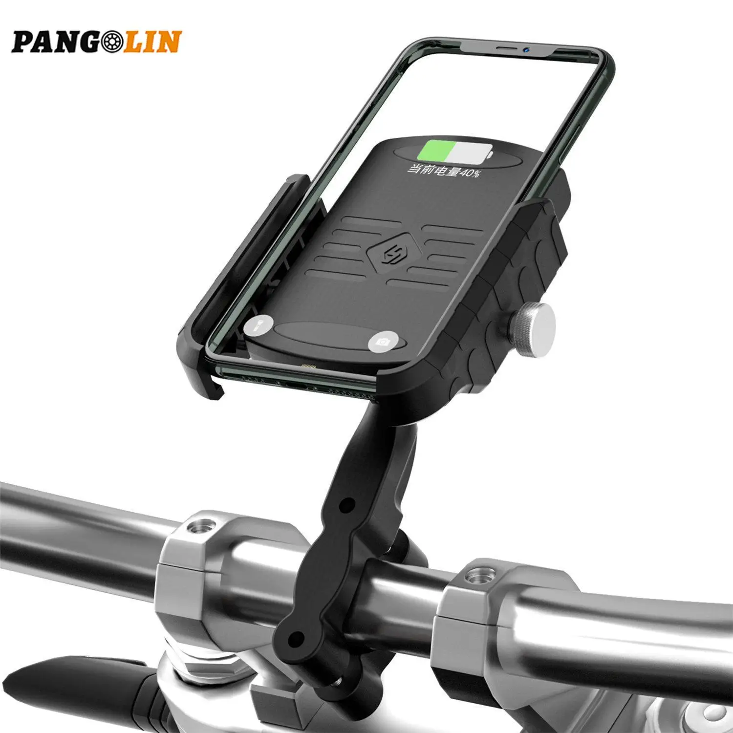 12V/24V 15W Motorcycle Phone Holder Charger USB QC3.0 Fast Charging
