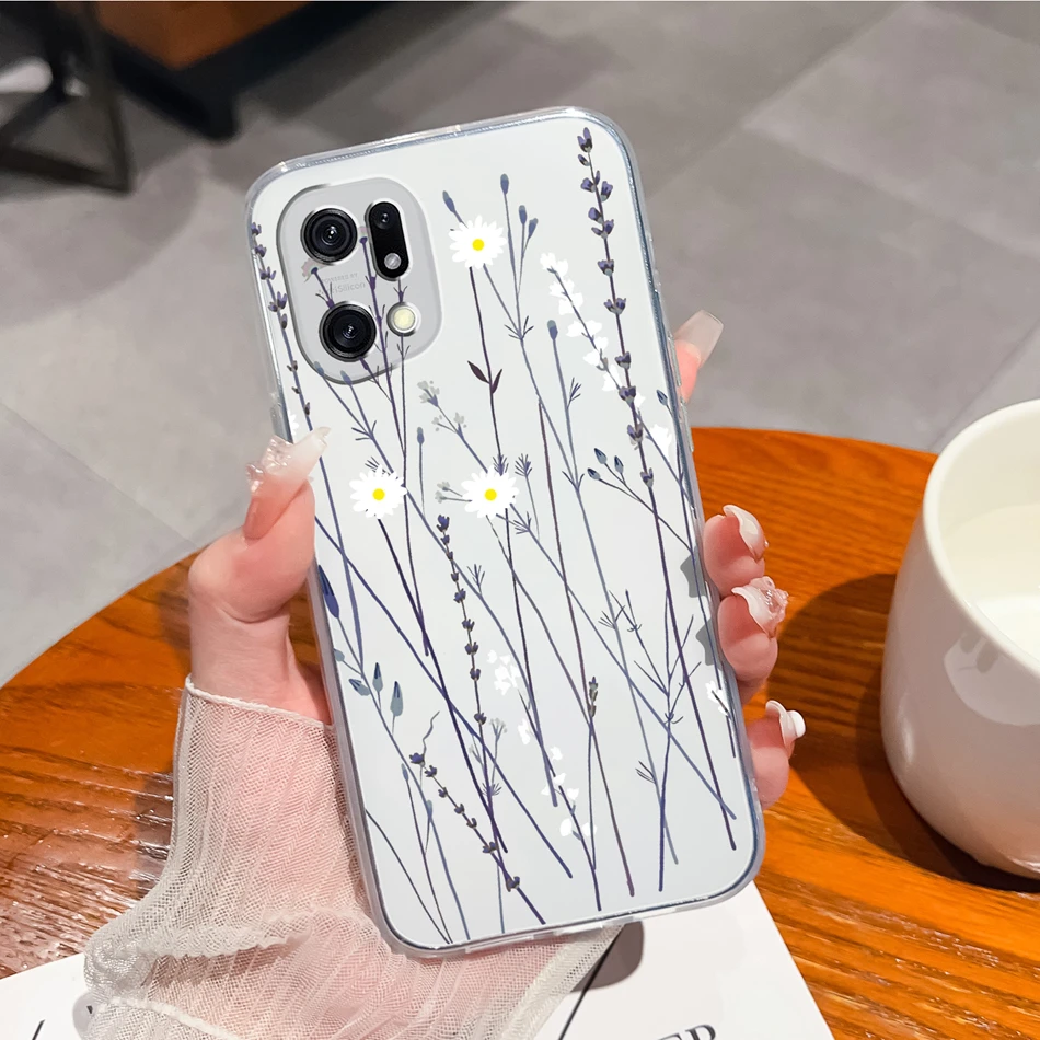 New Design Soft Clear Slim TPU Silicone Anti-Drop Phone Case for Oppo Find X5 Pro Lite