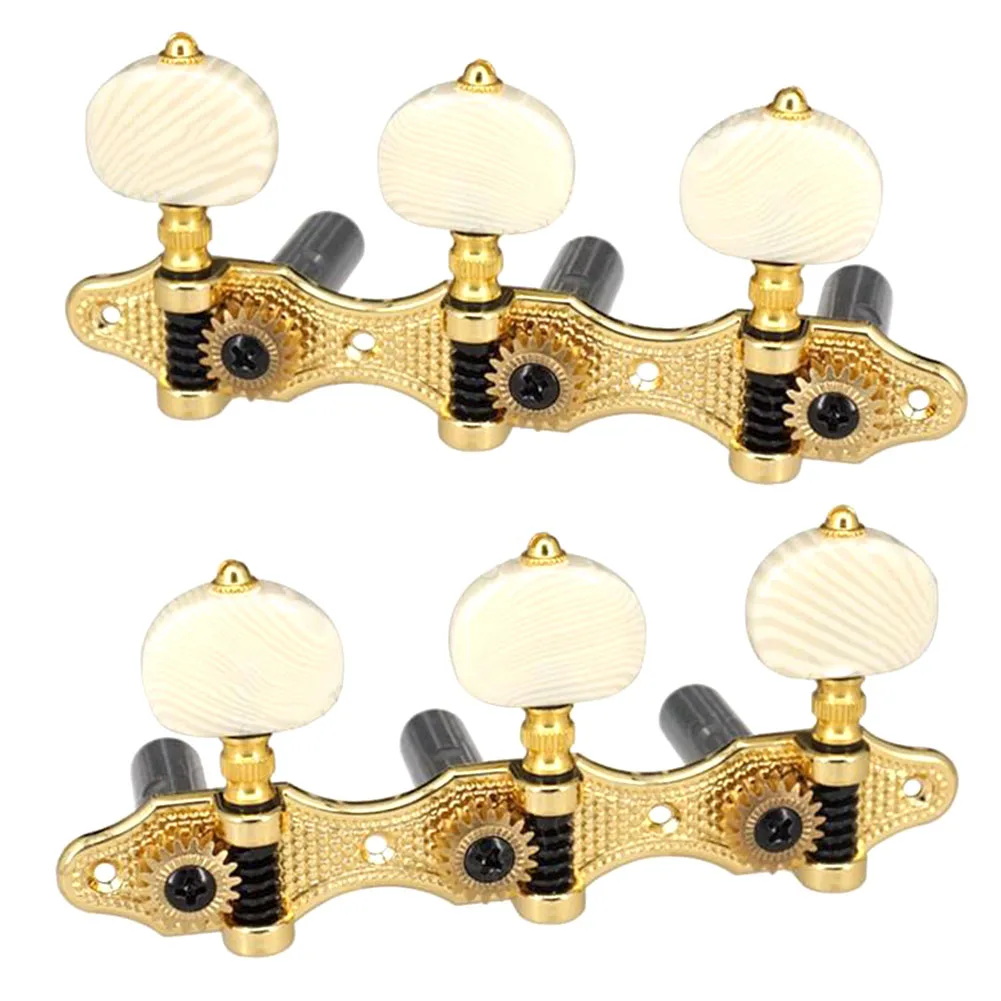 

2 Rows Tuning Peg Guitar String Tuning Peg Tuners 1:18 Gear Ratio Tuning Pegs For Classical Acoustic Guitars Basses Accessories