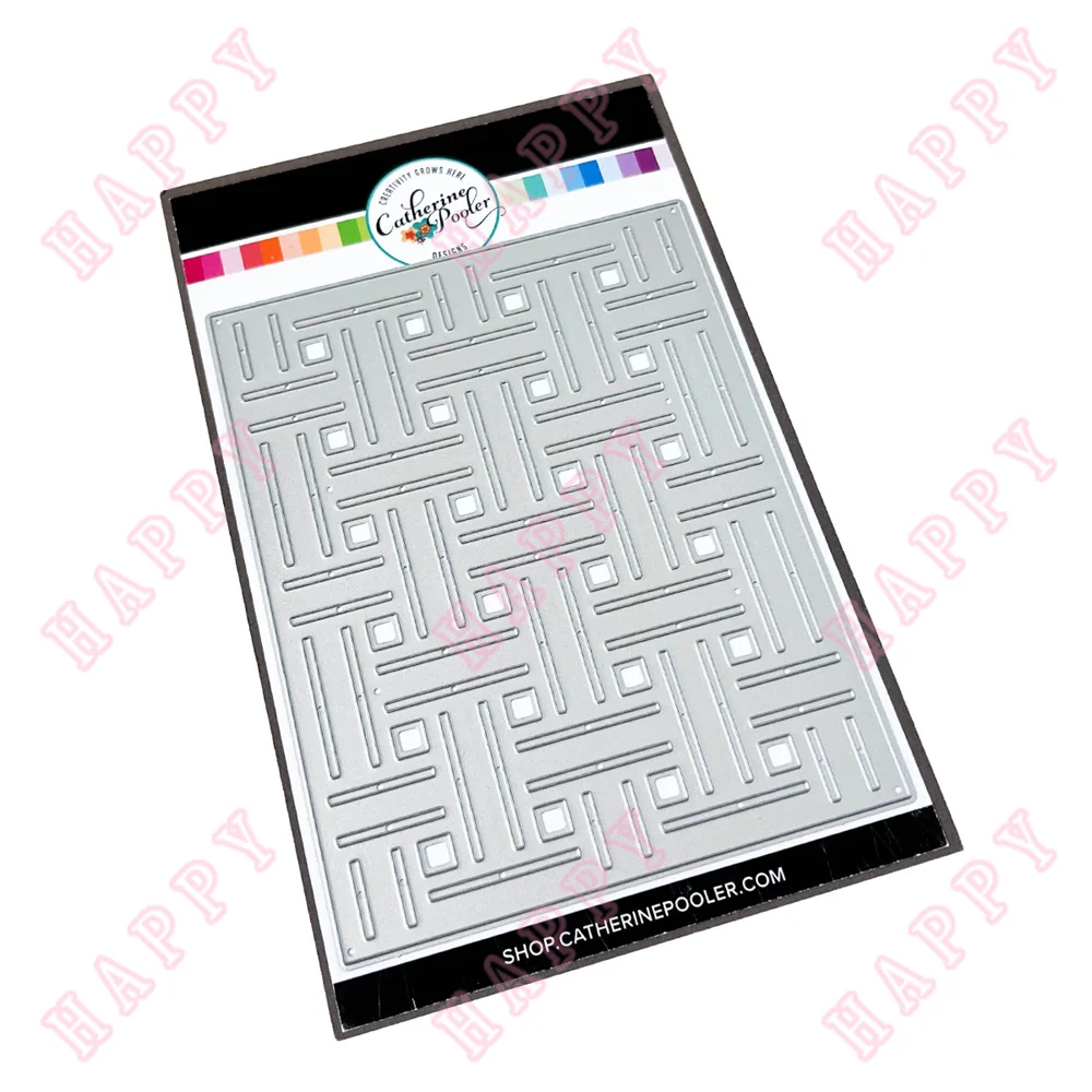 

Woven Cover Plate Metal Cutting Dies For Scrapbooking Diary Decoration DIY Greeting Card Handmade Paper Craft Embossing Template