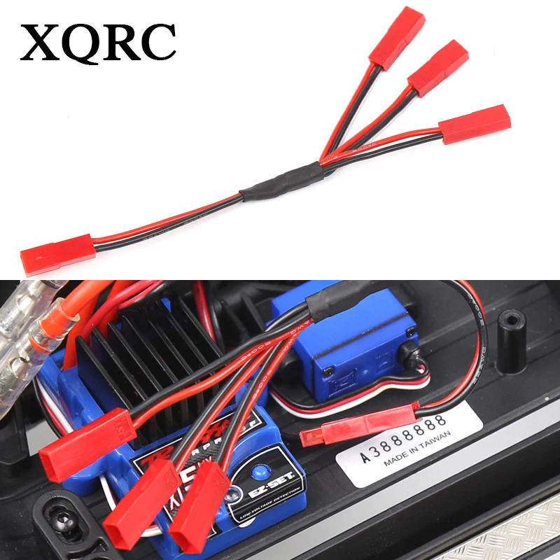 Xqrc three in one cable ESC power external wiring JST for 1/10 RC car trx 4 trx4 scx10 90046
