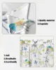 Floral Botanical Rod Pocket Kitchen Valance Curtains Yellow Floral Branch Scalloped Swag Curtains Living Room Bathroom Window 5