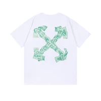 Spring Summer Luxury Brand Tide Street Style T Shirt Letter Pattern Printed Men Women Daily Versatile Cotton Clothing 1