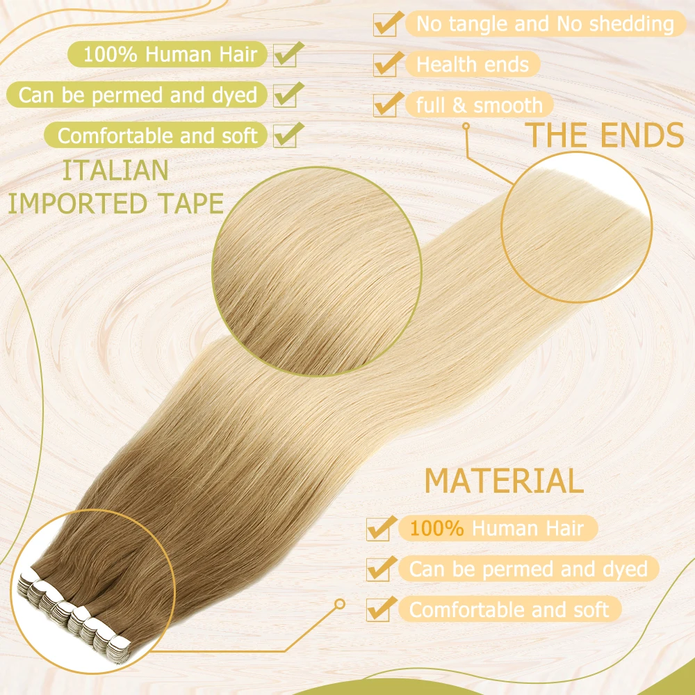 MINI Tape in hair Extensions Human hair Straight Machine Remy European Natural Seamless Skin Weft 10"-20" color mixture 10/20 pcs GOLDENWIGS BEST MINI Tape in hair Extensions Human hair Straight Machine Remy European Natural Seamless Skin Weft 10"-20"