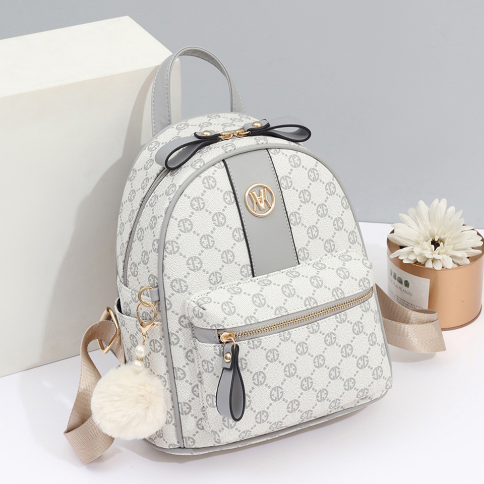 Chic Women'S Backpack - Lightweight, Casual Commuter Daypack With Random Print Design