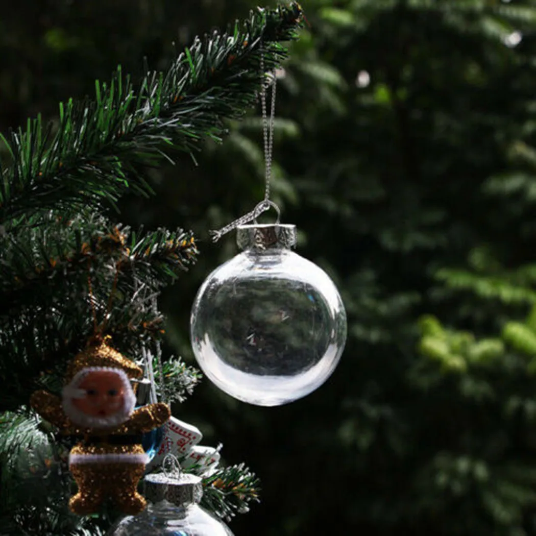

Christmas Ornaments Balls Christmas Ball Clear Plastic Hanging Baubles for Christmas Tree Decorations Pack of 5/10