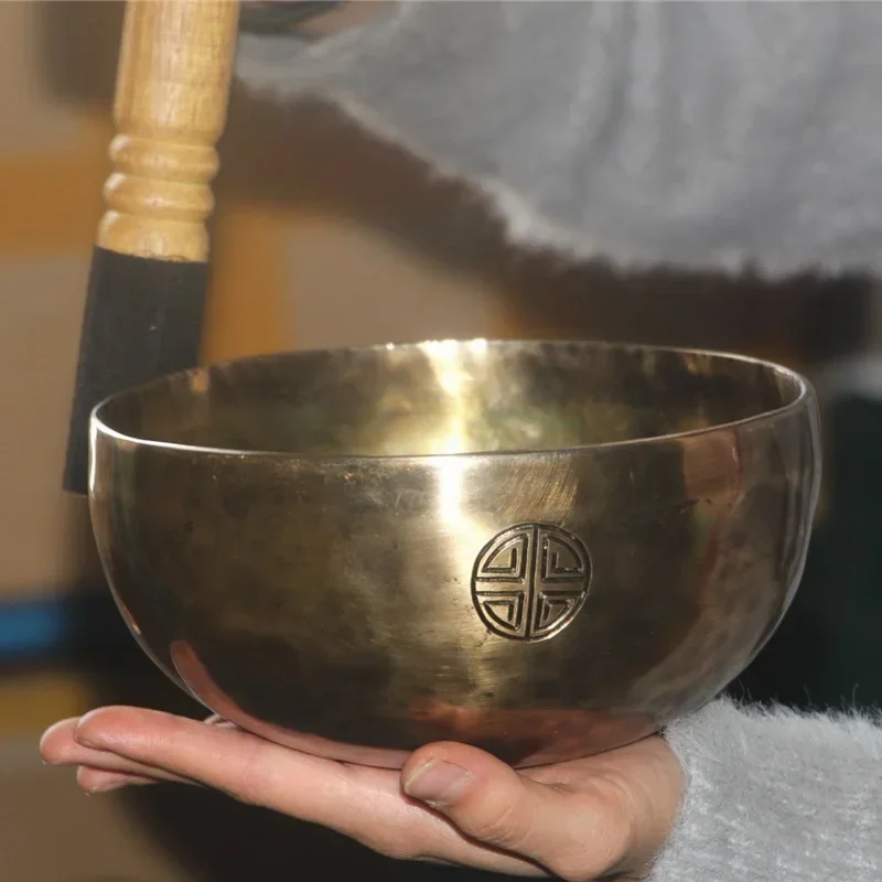 16-30CM Tibetan Full Moon Meditation Bowl - Handmade Copper Chime Planet Energy Buddha Sound Bowl 3