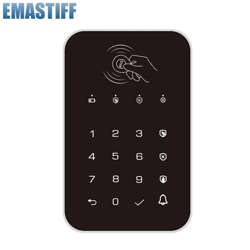 433Mhz-Wireless-Touch-Keyboard-Support-RFID-Card-Arm-Or-Disarm-Password ...