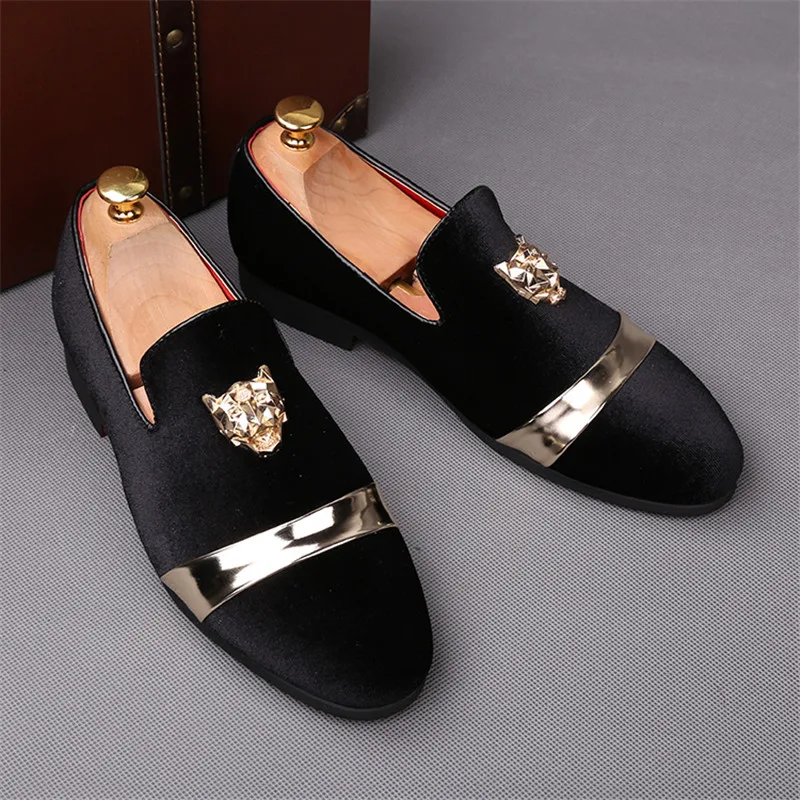 Men's Trendy Party Wedding Loafers Moccasins Men Casual Slip-on Shoes Mens Outdoor Driving Flats 3
