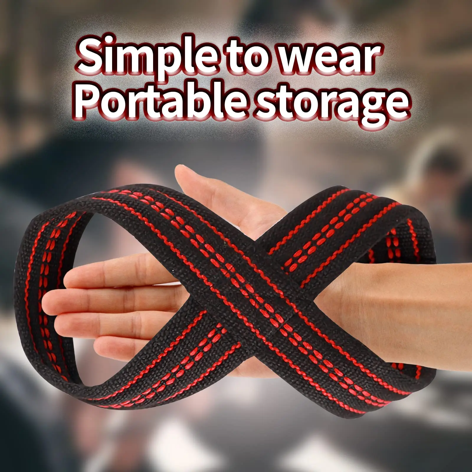 Figure 8 Weight Lifting Straps DeadLift Wrist Strap for Pull-ups Horizontal Bar Powerlifting Gym Fitness Bodybuilding Equipment 5