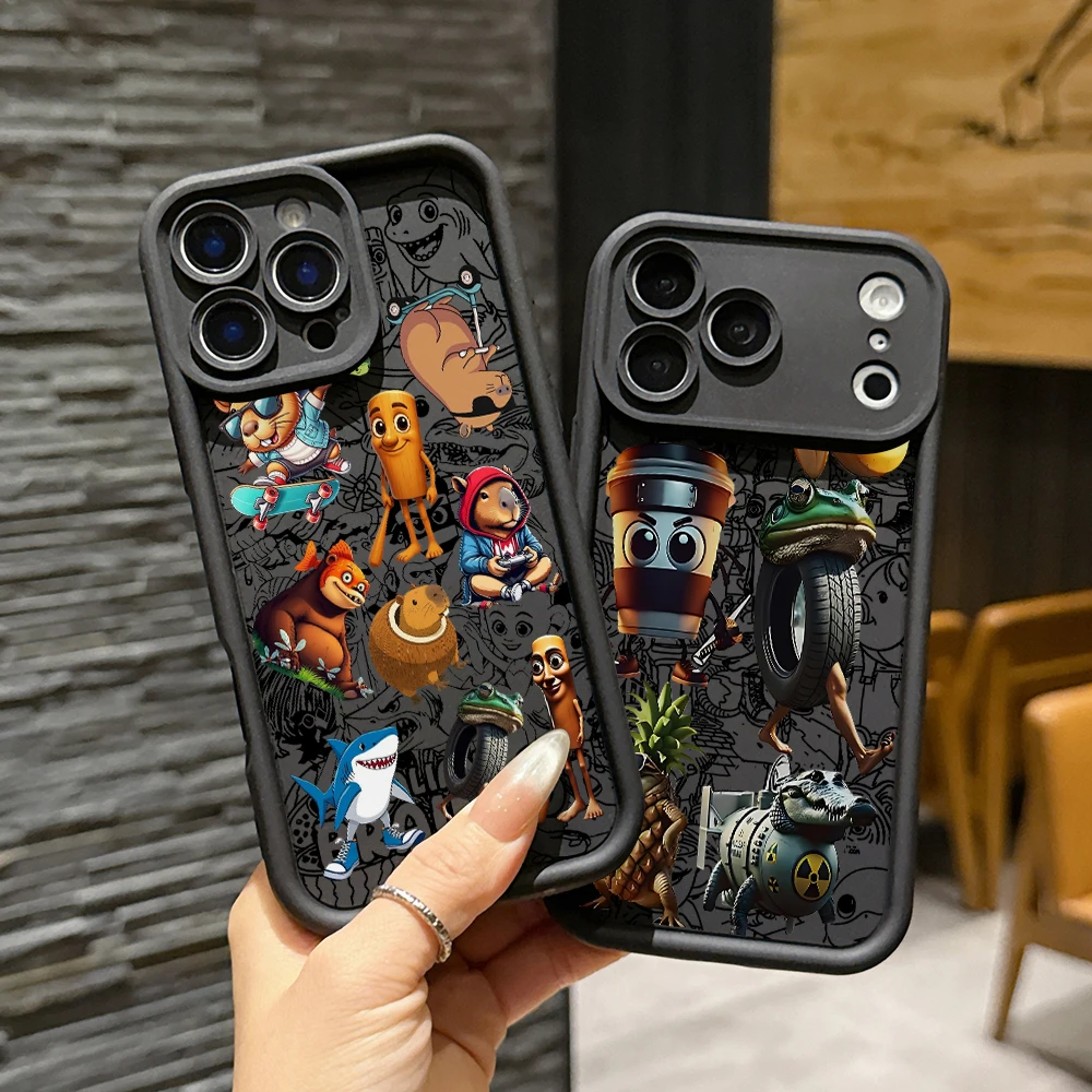 Comical Italian Brainrot Phone Case - Vibrant and Protective Cover