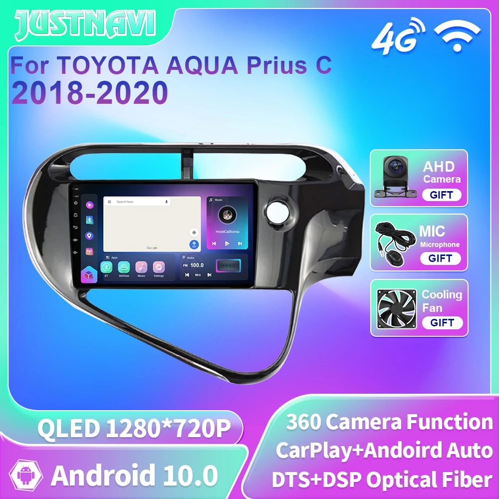 

JUSTNAVI QLED For TOYOTA AQUA Prius C 2018 -2020 Android 10 Car Radio Multimedia Video Player GPS Navigation Stereo Carplay DSP