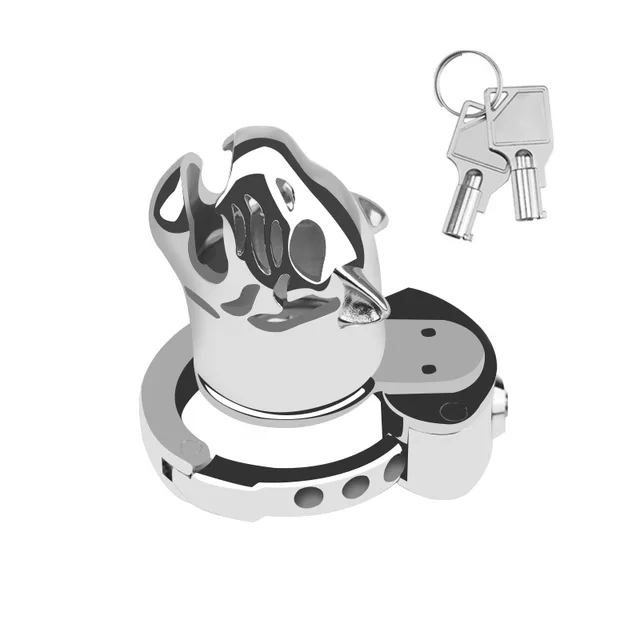 Male Adjustable Chastity Cage Ring Small Large Metal Heavy Penis Cage Lock Bird Cock Ring Slave