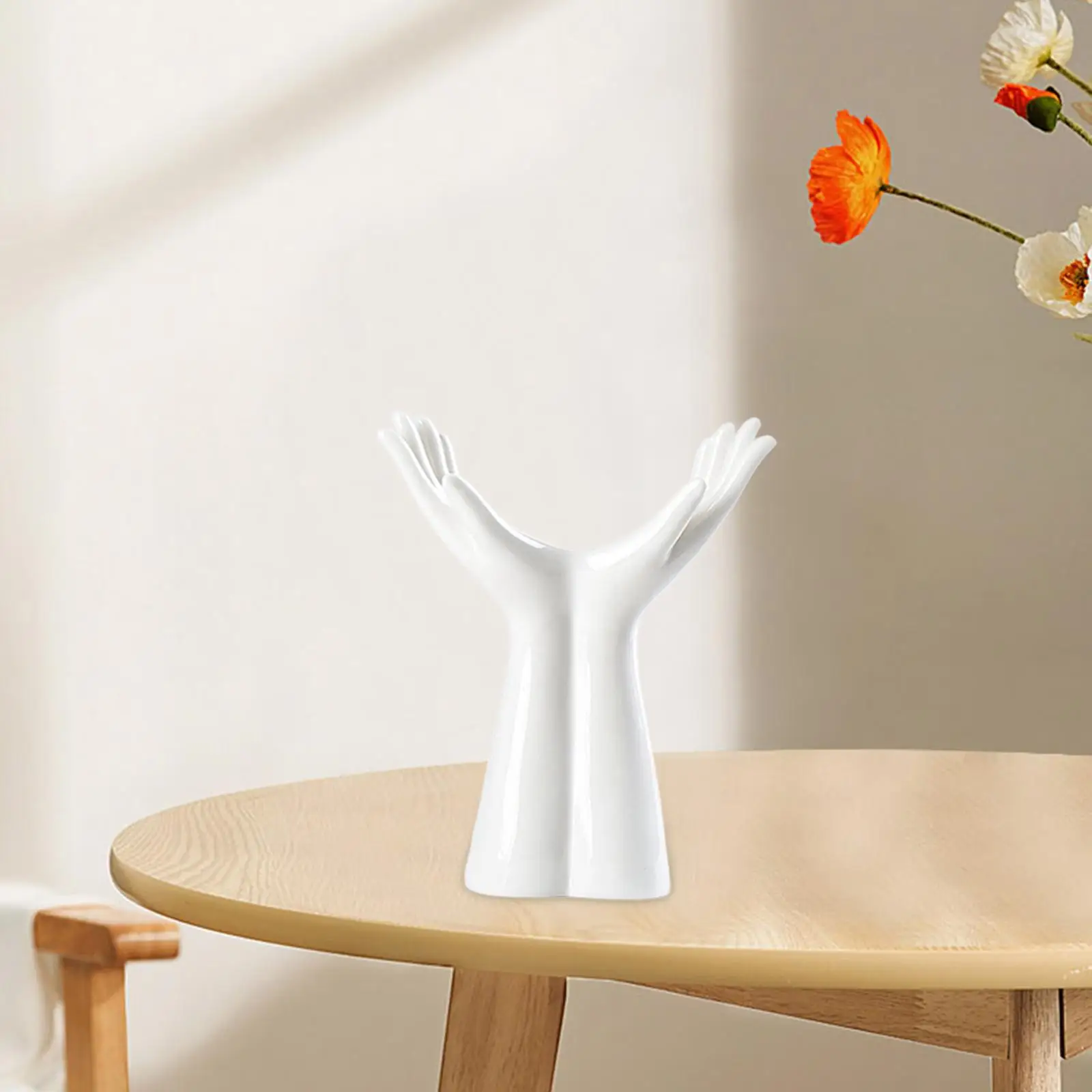 Flowerpot Elegant Human Body Ceramic Hand Vase for Entryway Hallway Bathroom