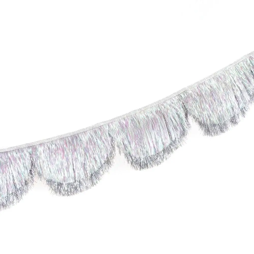 Mehrfarbige Drizzle-Girlande aus PET, verdickte Metallic-Folienfransen, verschlüsselter Hintergrund, Glitzer-Fransen, Geburtstagsdekoration – Detail 4