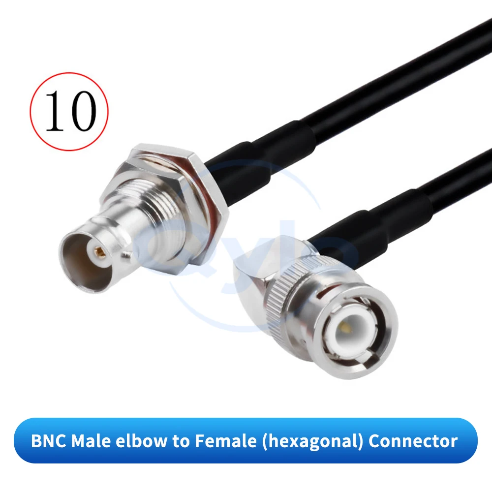 BNC auf BNC Stecker-Buchse RG223 doppelt geschirmtes HF-Kabel Q9 Adapterkabel BNC auf BNC-Verlängerungskabel (1 Stück) – Detail 11
