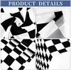 Classic Black White Checkered Table Runner Polyester Racing Theme Party Table Decor Soccer Goal Cup Wedding Table Runners 6