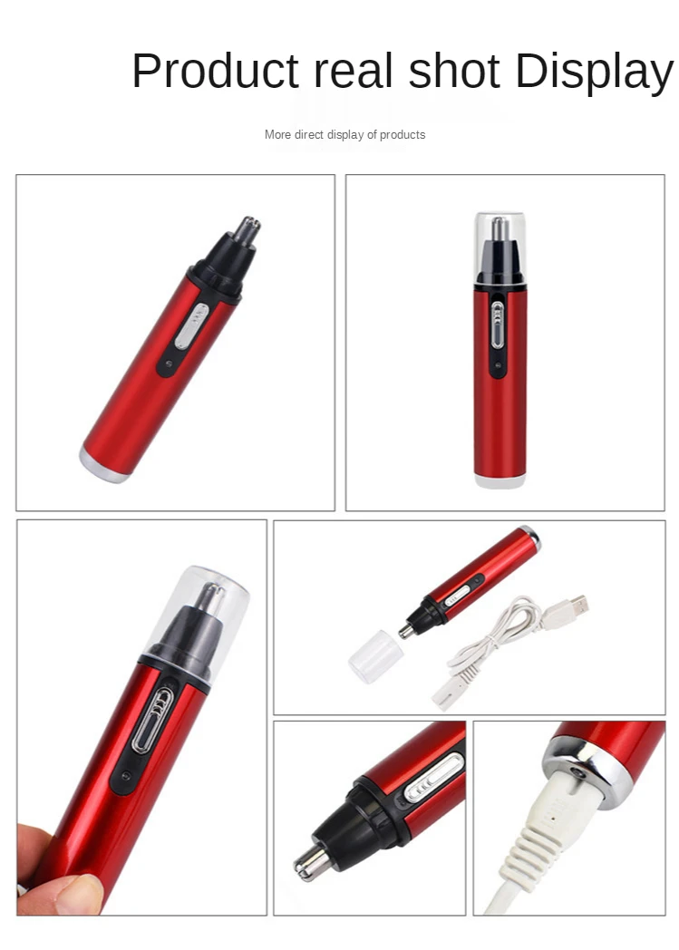 Ear Nose Hair Trimmer Men's Rechargeable Electric Shaver Trimmer Rechargeable Nose Hair Trimmer Electric Removal Clipper Razor