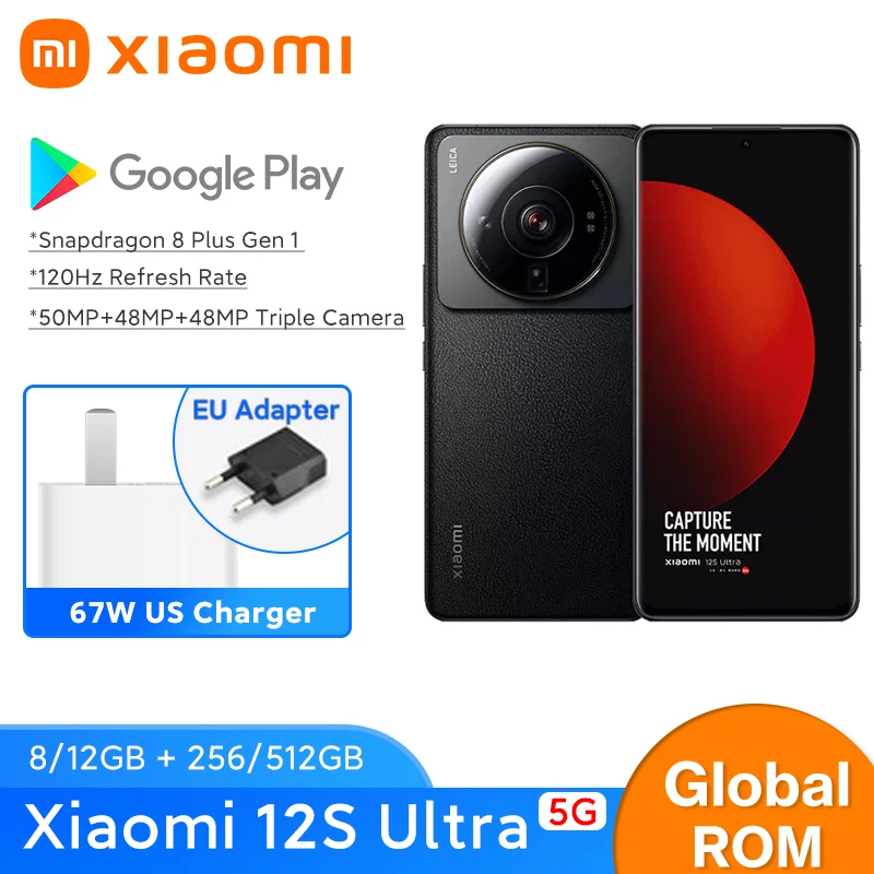 Global Rom Xiaomi 12S Ultra 12 S Ultra Mobile Phone 6.73″ 2K AMOLED 120Hz  Snapdragon 8+ Gen 1 NFC 50MP Leica lens 4860mAh 67W