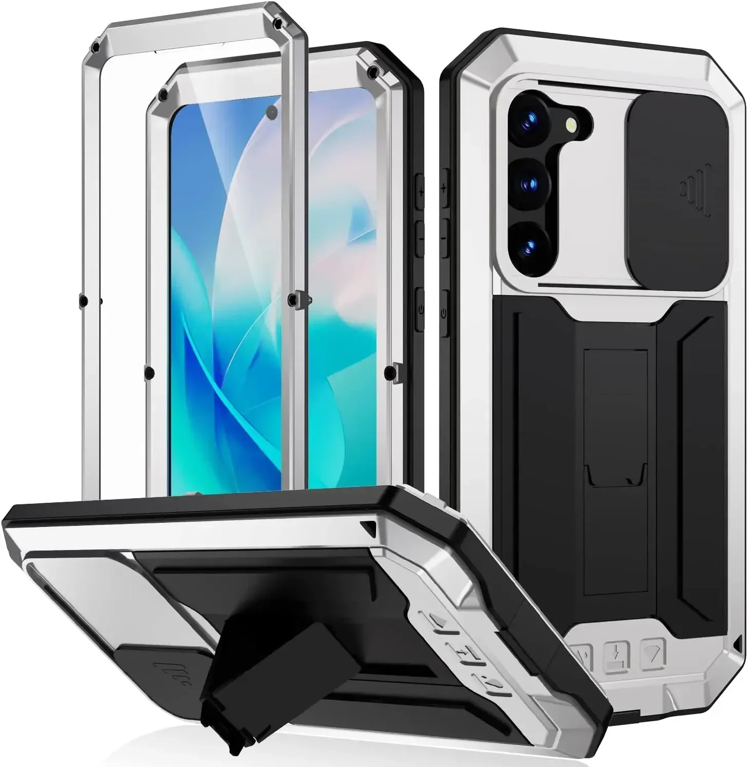 Heavy-Duty Aluminum Armor Metal Case with Shockproof Lens Cover