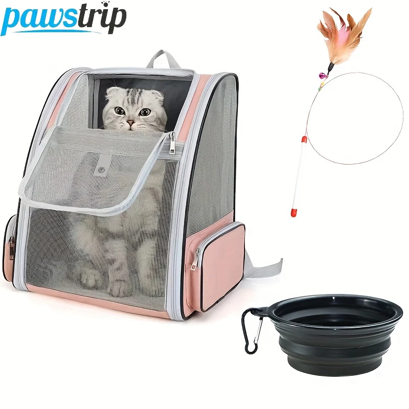 3 PCs Pet Cat Carrier Bag Outdoor Travel Backpack for Cats Breathable Cat Carrying Bag Suitable for Cats Within 6kg/13.2lb