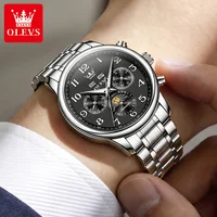 OLEVS 7126 montres originales et authentiques de marque pour homme, coffret cadeau de luxe, ceinture en acier haut de gamme, montre mécanique multifonctionnelle pour hommes 3