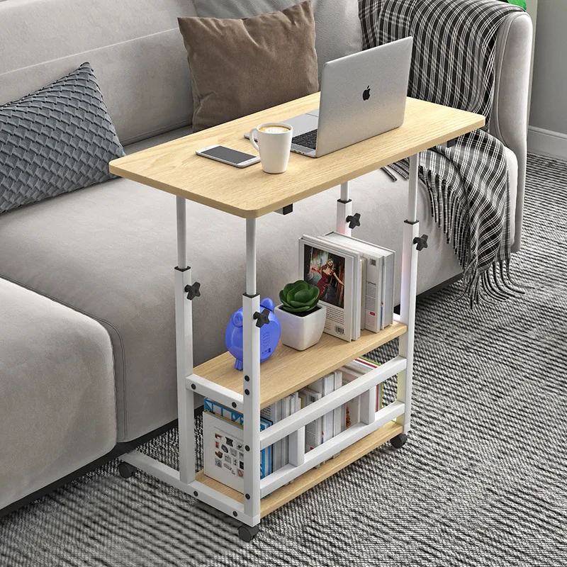 Bedside table 80*40 double bedside table Movable lift table Small desk Student home study desk Simple bedroom computer