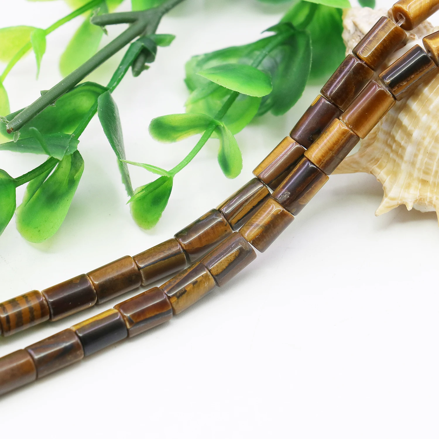 6x9mm Natural Tiger Eye Loose Round Tube Beads, Multi-colored Chalcedony Jade Gemstone Jewelry Necklaces/bracelets for Men/Women