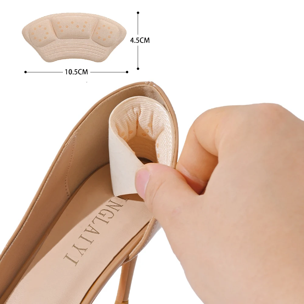 2Pair Insoles Patch Heel Pads Sneaker Shrinking Size Insole Anti-wear Feet Shoe Pads Adjust Size High Heel Cushion Insert Insole