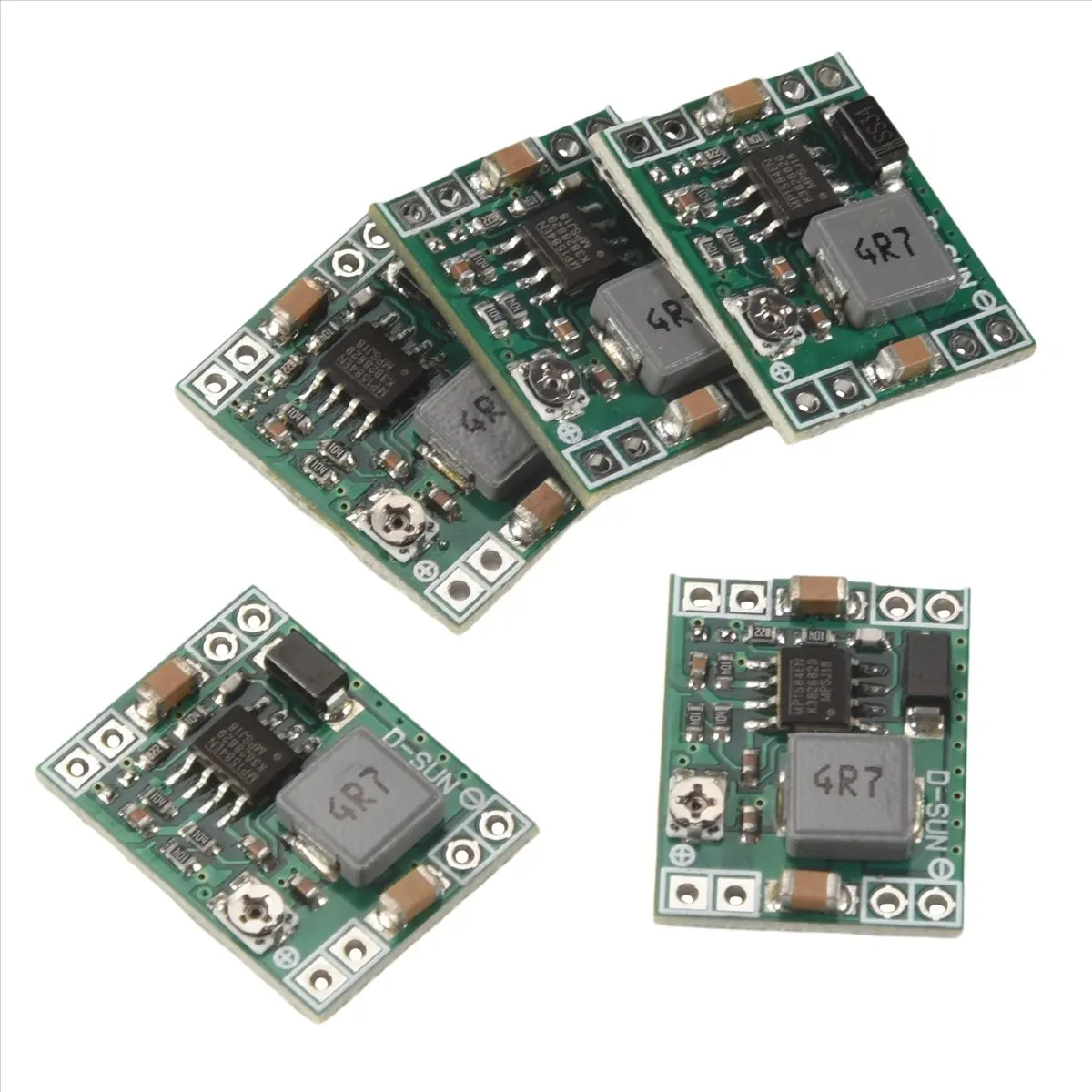 (A23G) 5Pcs 미니 MP1584EN DC-DC 벅 컨버터 조정 가능한 전원 공급 장치 모듈 24V  12V 9V 5V 3V 감소 전압 조정기