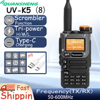 Quansheng-UV K5 (8) Portable Walkie Talkie, Two Way Radio, Commutator Station, Amateur Ham, Wireless Set, Long Range Receiver 1