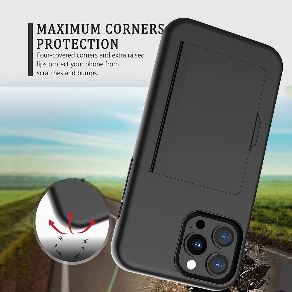Premium Credit Card Protective Wallet Case – Sleek and Secure Design, Durable Phone Cover