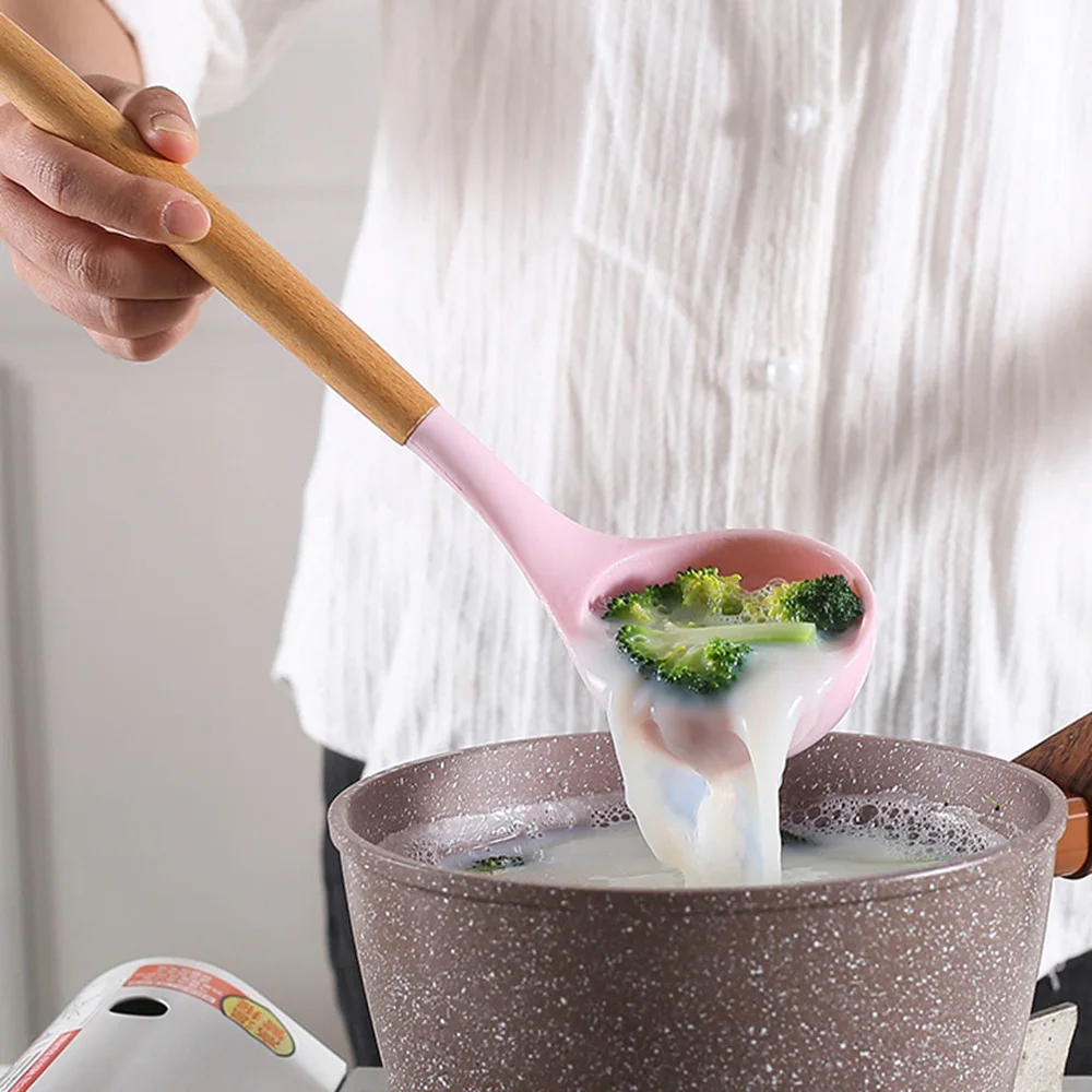 1Pcs Food Grade Silicone Kitchenware Cooking Tools Cookware Set High Temperature Spatula Spoon Anti-scald Kitchen Tools kitchen utensils
