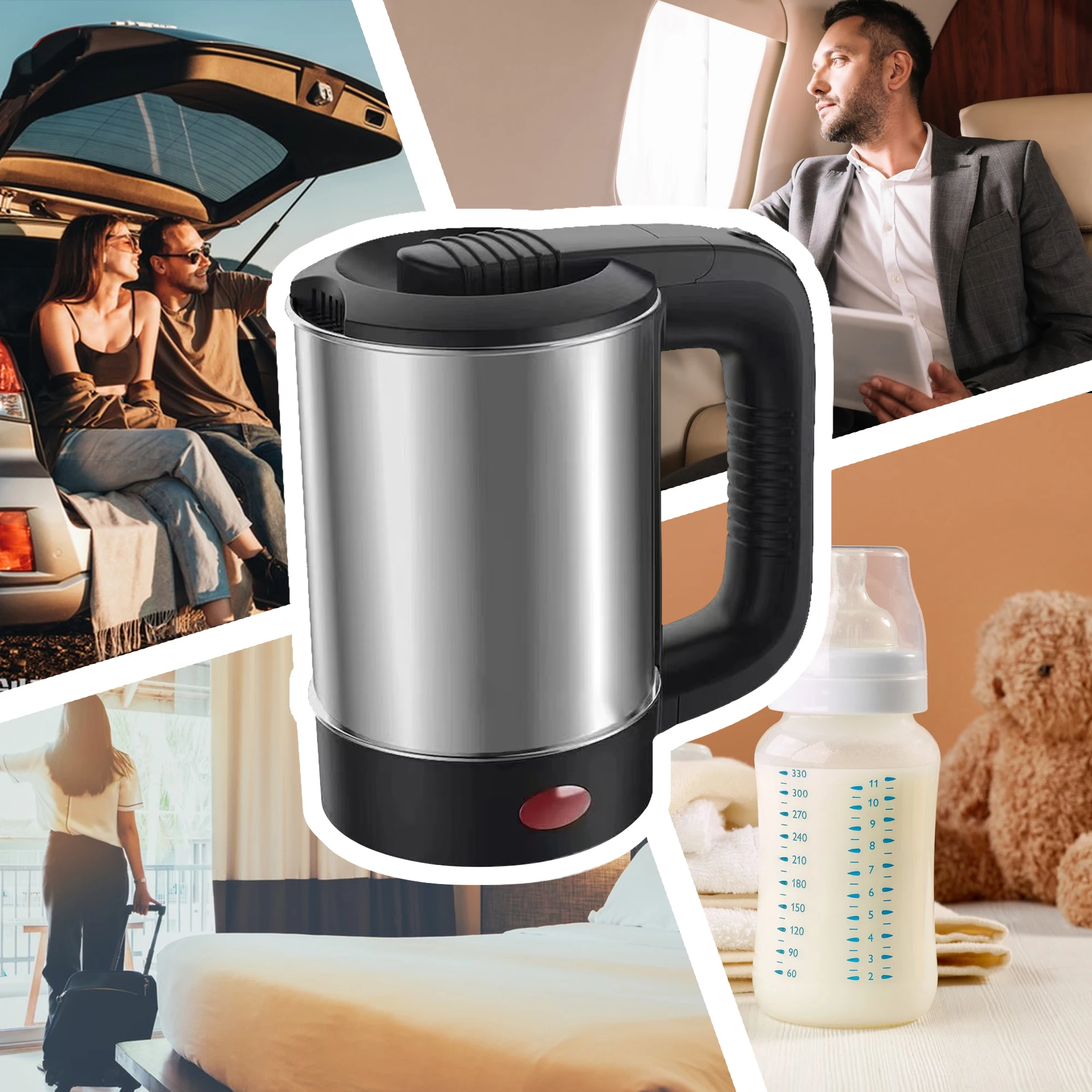 0.6L Mini kettle 304 stainless steel automatic power off small student  dormitory low power electric kettle portable 600W - AliExpress