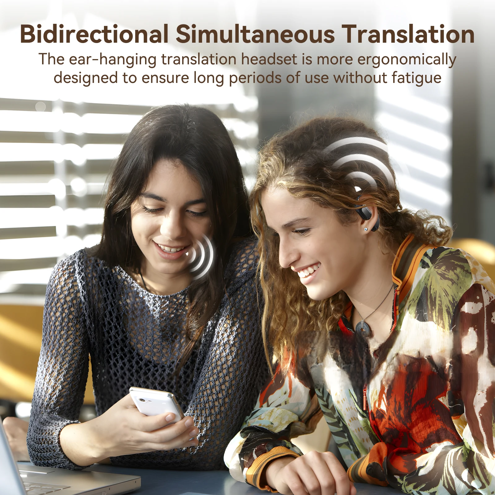 150-Language Earbuds Portable Real-time Translation Earphones High Accuracy Wireless Translator Device for Business Travel Study