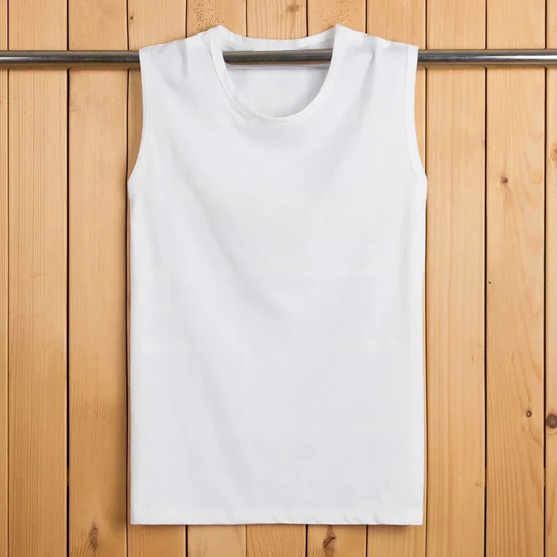 

2024 Европейская и американская мода Мужская Повседневная футболка с принтом для фитнеса без рукавов OK 5333