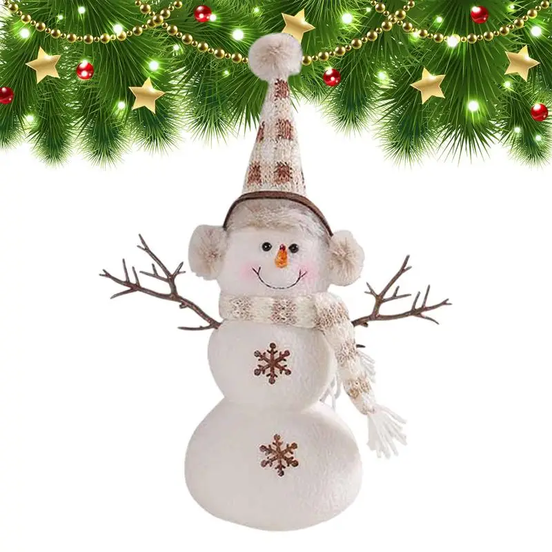 

Украшение в виде снеговика, набивной зимний анимационный снеговик с шапкой и шарфом, товары для домашнего декора, товары для покупок в ресторане и дома