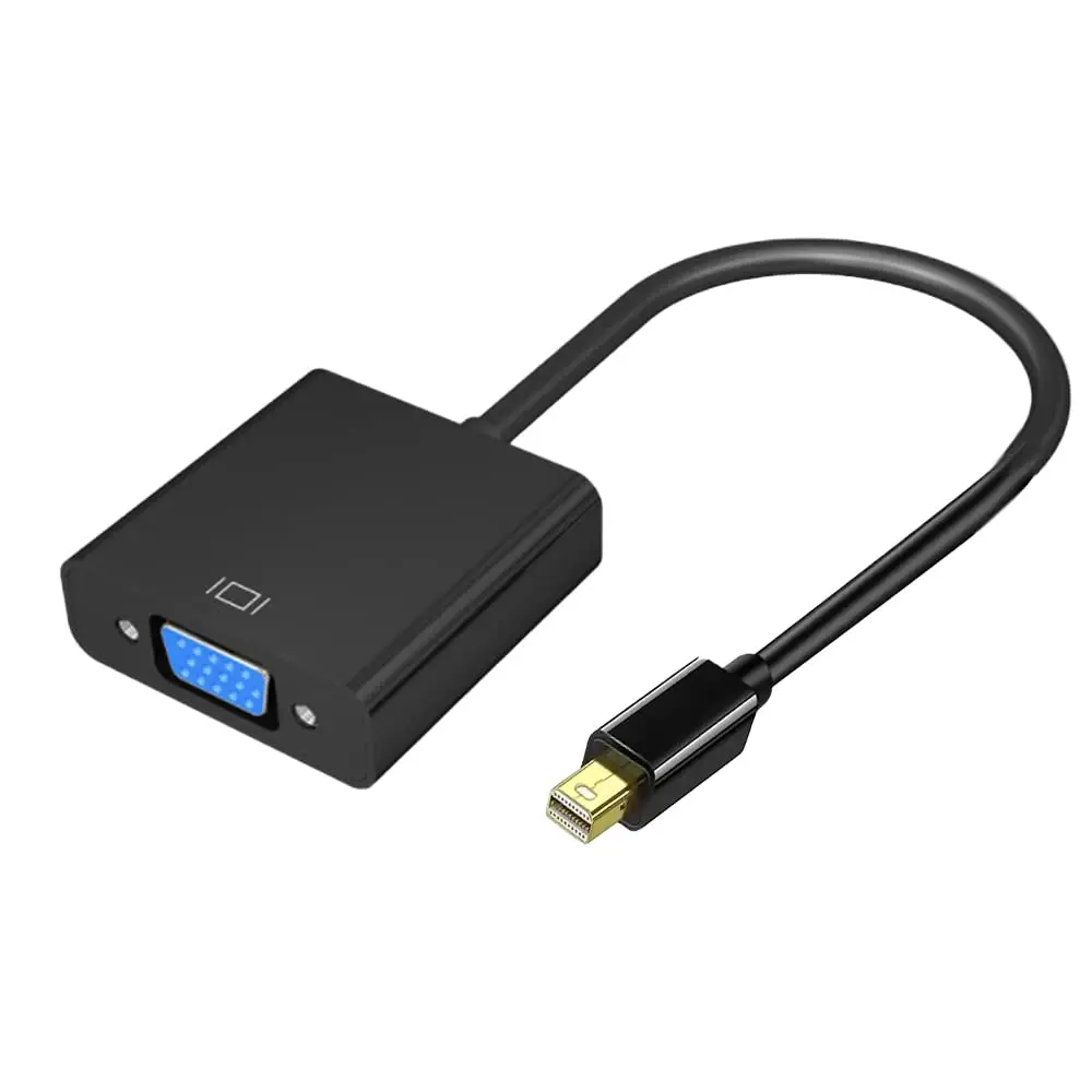 Переходник Mini DP (совместимый с Thunderbolt 2) к VGA-кабелю адаптера Mini Displayport к VGA D-Sub преобразователь HD 1080P кабель для Macbook Pro