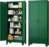 Metal Storage Cabinet 75" Steel File Cabinet for Home Office Kitchen Pantry Storage Cabinet with Doors 5 Adjustable Shelves 1