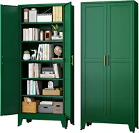 Metal Storage Cabinet 75" Steel File Cabinet for Home Office Kitchen Pantry Storage Cabinet with Doors 5 Adjustable Shelves 1