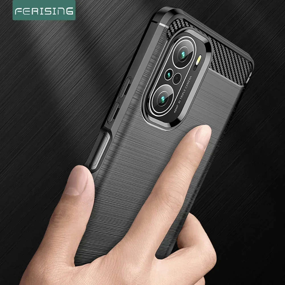 Enhanced Product Title: Durable Shockproof Silicone TPU Carbon Case