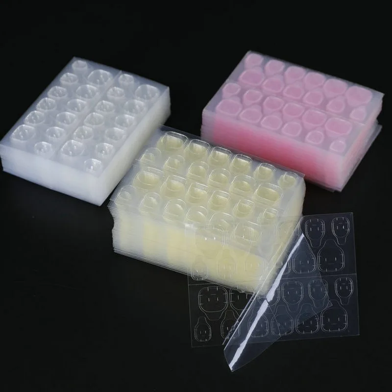 Wear nail jelly glue and stick transparent colloid on both sides. Ultra ...