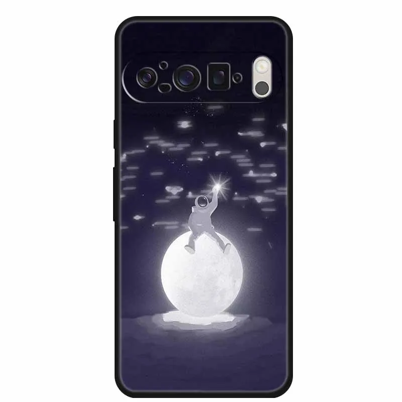 Space-Themed Soft Silicone TPU Phone Case - Astronaut Design