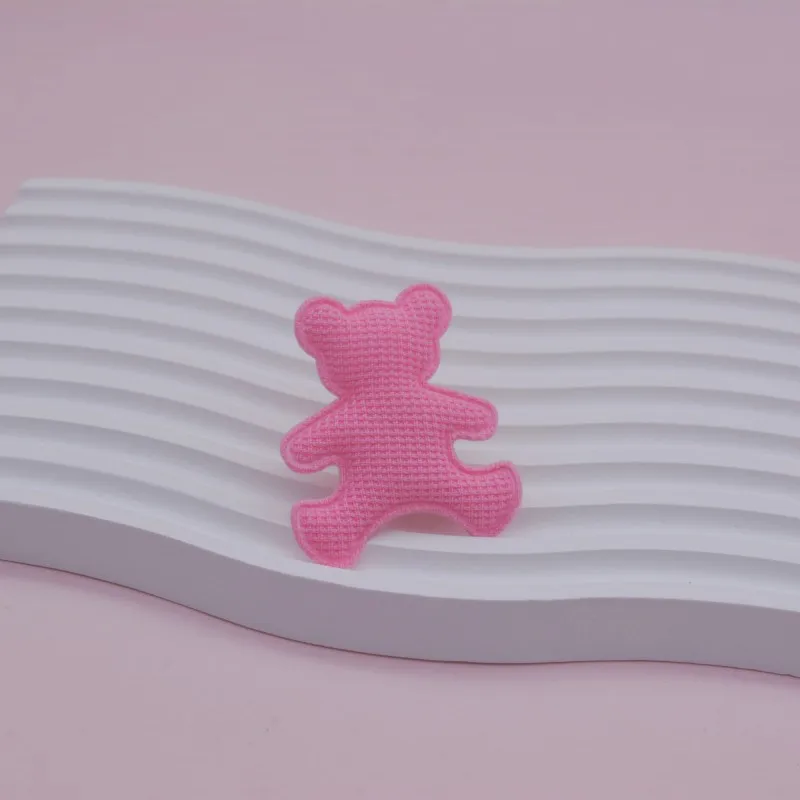Bär gepolsterte Applikationen für Bogen-und Baby kleidung, Socken hut dekoration, DIY-Kopf bedeckung zubehör, Frühlings farbe, 40 Stück, 4*4,7 cm – Detail 15