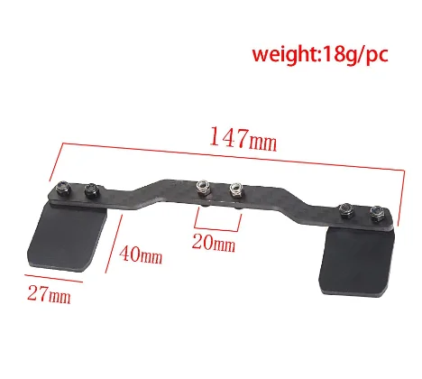 Accessori per parti di aggiornamento per auto RC Parafango antipolvere per parafango nero per Arrma 1/14 Mini Mojave Grom - immagine 2