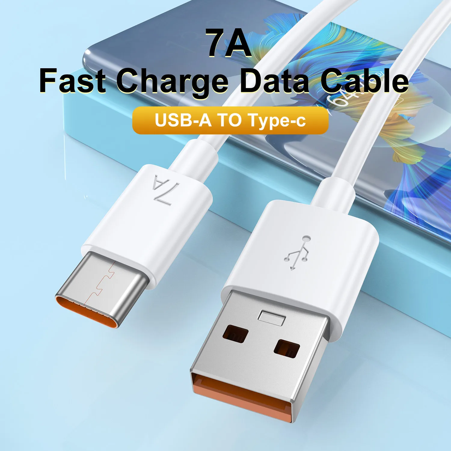 7A 100W Usb Type C Super-Snel Opladen Kabel Voor Huawei P40 P30 Snel Charing Gegevens Cord Voor xiaomi Mi 13 12 Pro Oneplus Realme Poco